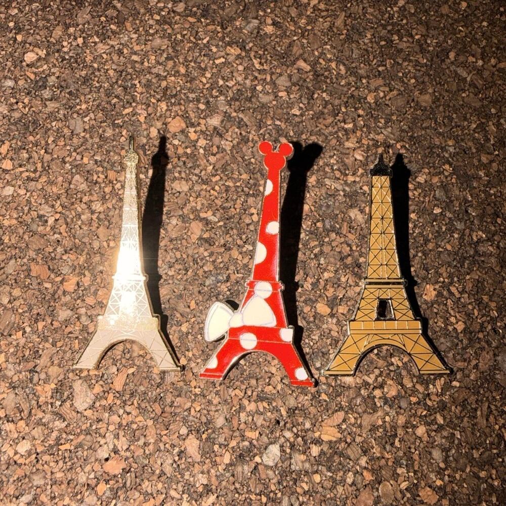 Disneyland Paris | Eiffel Tower Pin Lot of 3